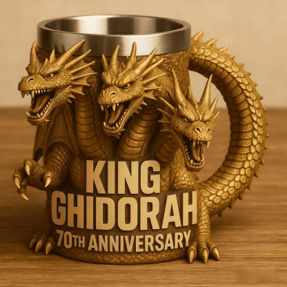 Monster Themed 3D Mug, 70th Anniversary Resin Coffee Cup, Collectible Creature Mug, Multiple Colors Available