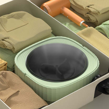 💥60% CHRISTMAS SALE! 🔥 MINI FOLDING WASHING MACHINE - Antibacterial & Portable, Perfect for Travel, Dorm and Small Spaces ✈️👕