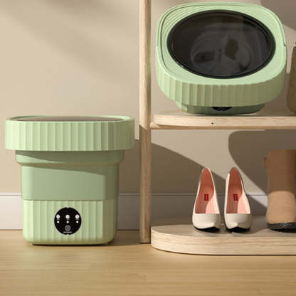 💥60% CHRISTMAS SALE! 🔥 MINI FOLDING WASHING MACHINE - Antibacterial & Portable, Perfect for Travel, Dorm and Small Spaces ✈️👕