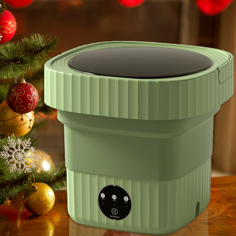💥60% CHRISTMAS SALE! 🔥 MINI FOLDING WASHING MACHINE - Antibacterial & Portable, Perfect for Travel, Dorm and Small Spaces ✈️👕