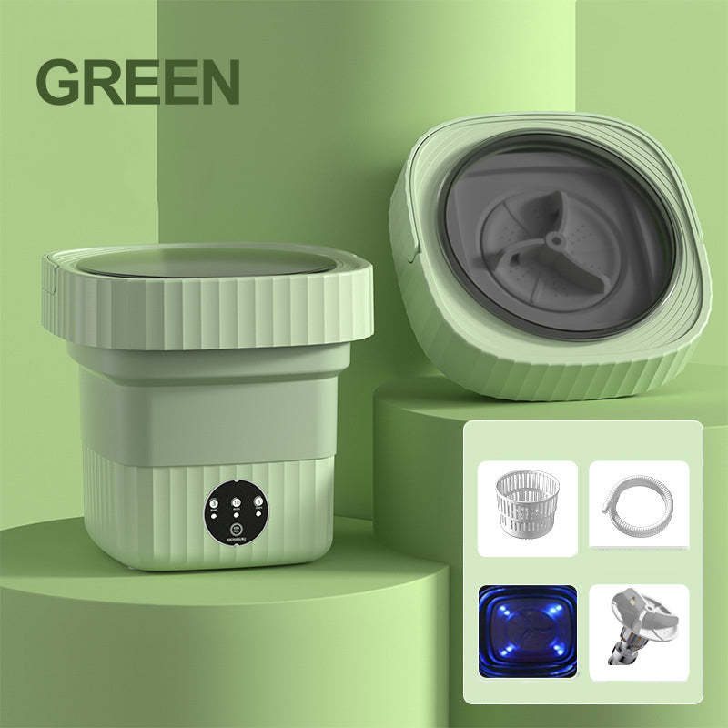 💥60% CHRISTMAS SALE! 🔥 MINI FOLDING WASHING MACHINE - Antibacterial & Portable, Perfect for Travel, Dorm and Small Spaces ✈️👕