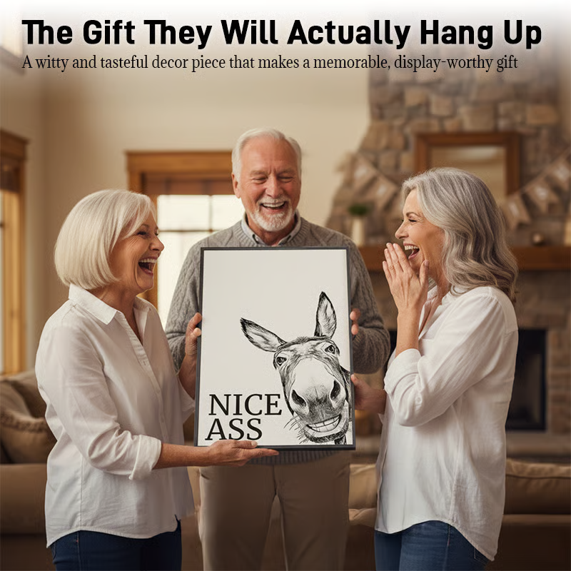 🐴"Nice Ass!"Donkey Art - The Funniest Upgrade for Your Bathroom