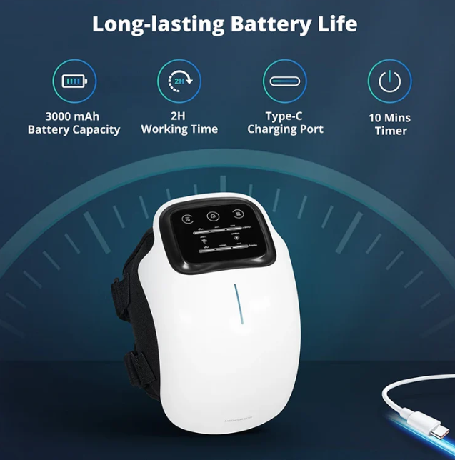 Portable Rechargeable Knee Massager – Heat & Vibration Pain Relief