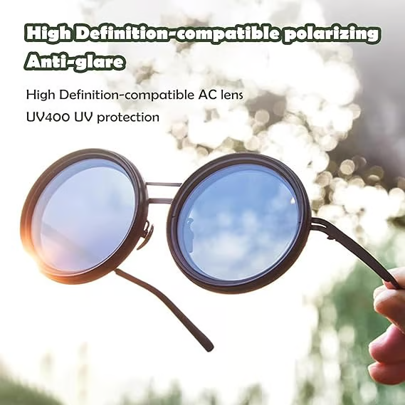 Adjustable Tint Polarized Round Sunglasses | ND9 Stepless 1-9 Gears