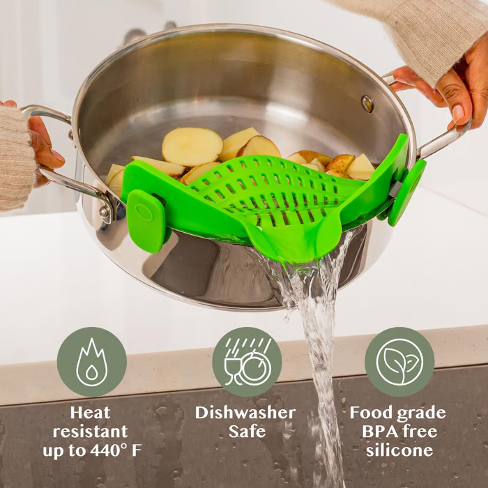 🔥2026 hot sale — Silicone Clip-On Pot Strainer