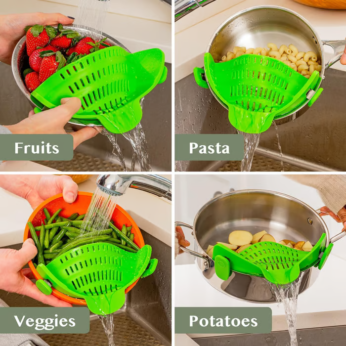 🔥2026 hot sale — Silicone Clip-On Pot Strainer