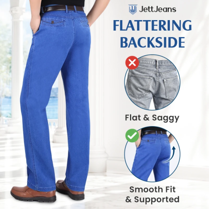 JettJeans3 - Men's Classic Straight Fit Stretch Jeans