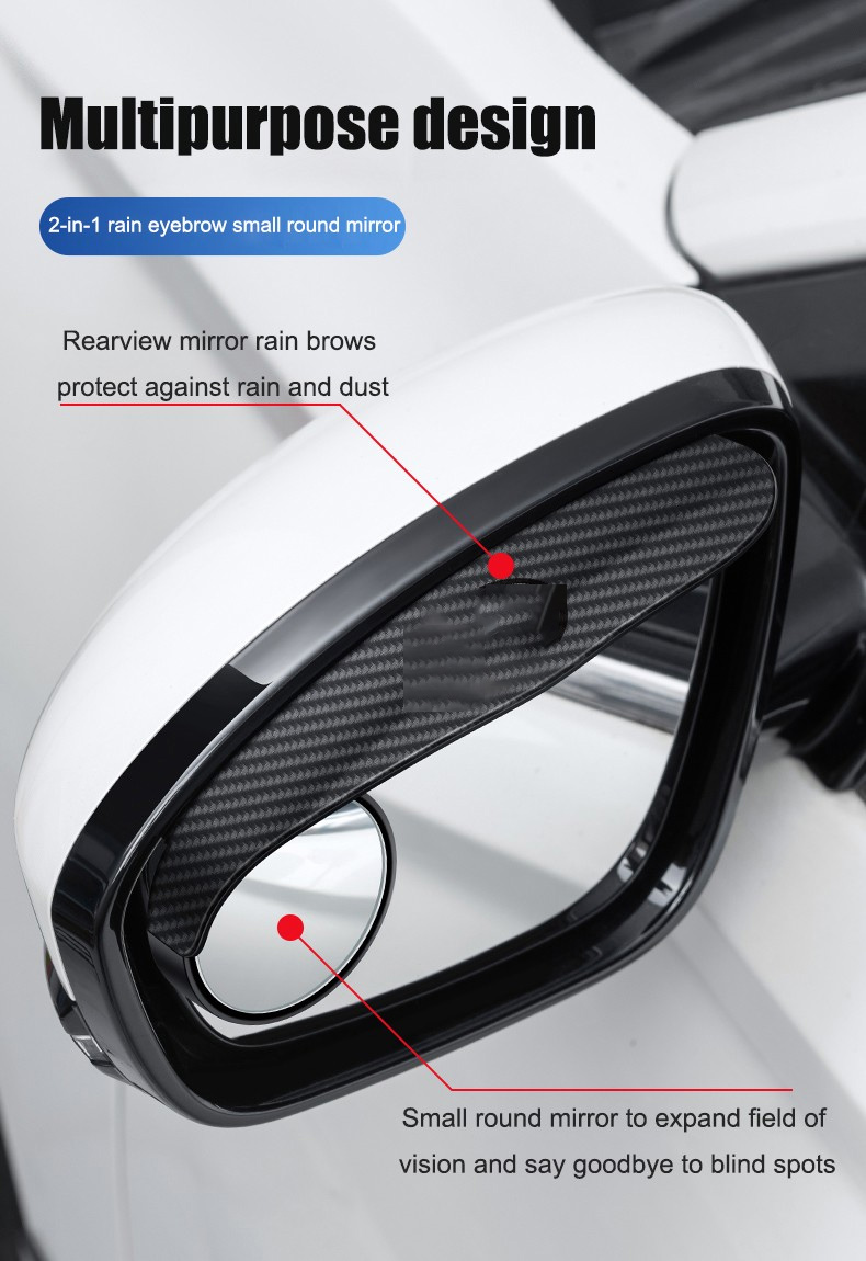 🔥Hot Selling 50%🔥 Car Rear View Mirror Small Round Mirror Rain Eyebrow