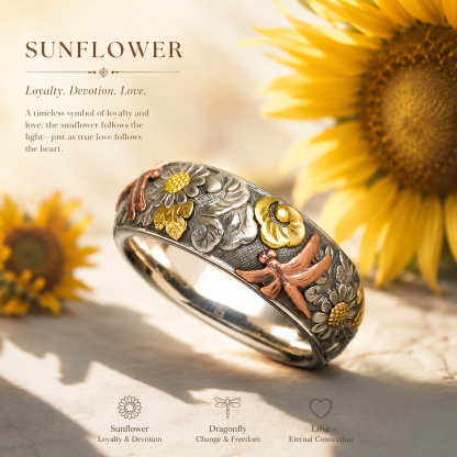 🔥Limited Edition - Vintage Sunflower Ring