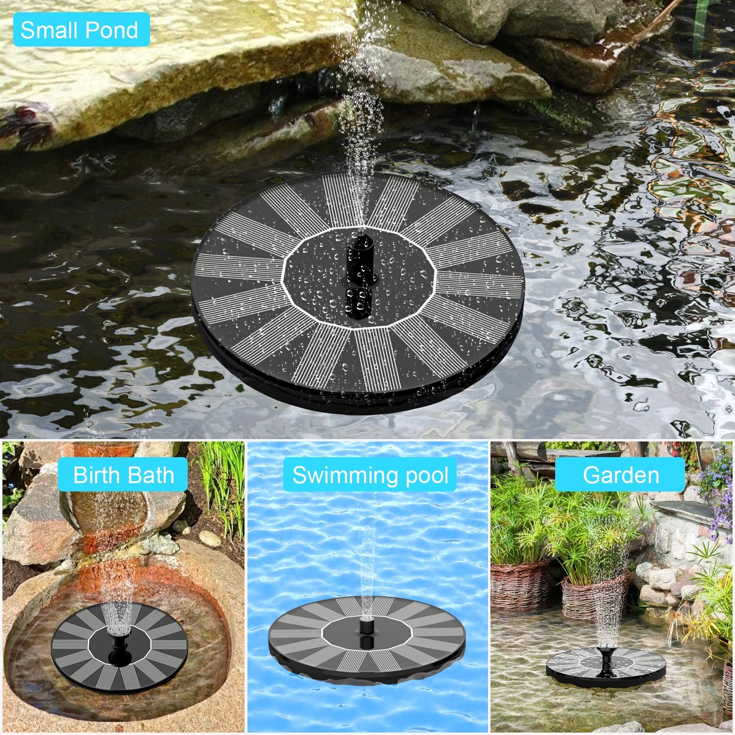 🔥【HOT】- 💦50% OFF🌞 Solar Powered Floating Fountain🐦