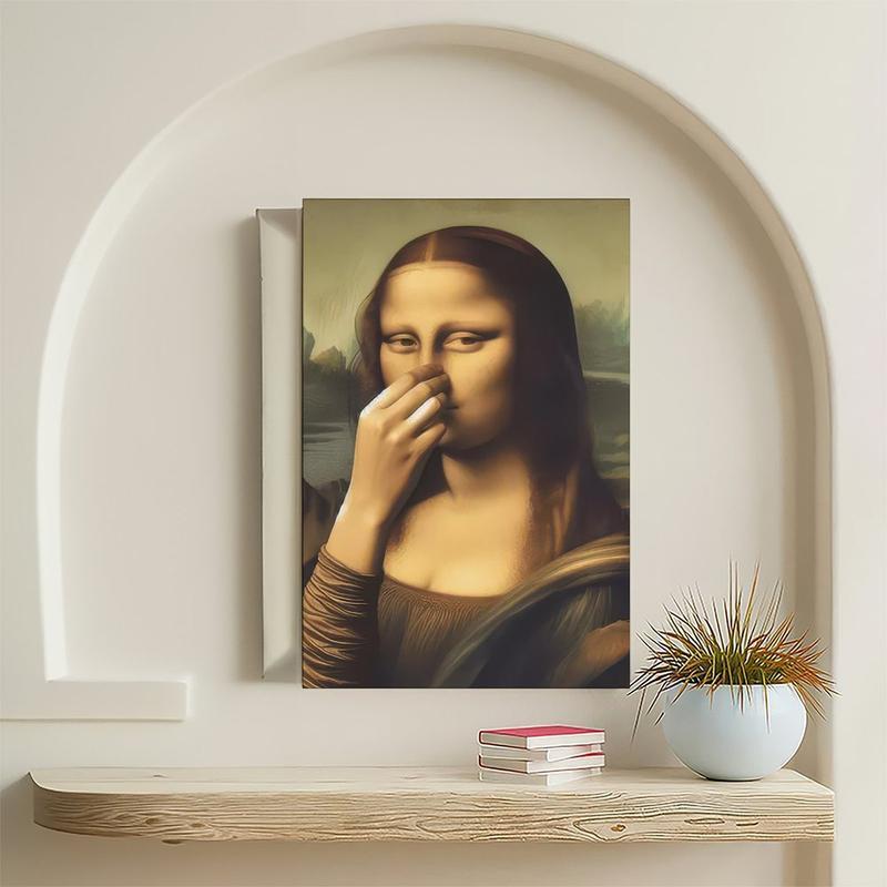 🎁 Black Friday Special 49% Off🎨🧻Funny M*na Lisa Bathroom Art - Add Some Holiday Laughs! 😂