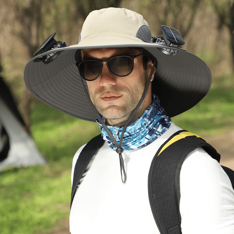 2026 New Ultralight Solar Fan Sun Hat –A Great Summer Companion🌊