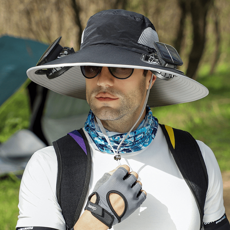 2026 New Ultralight Solar Fan Sun Hat –A Great Summer Companion🌊
