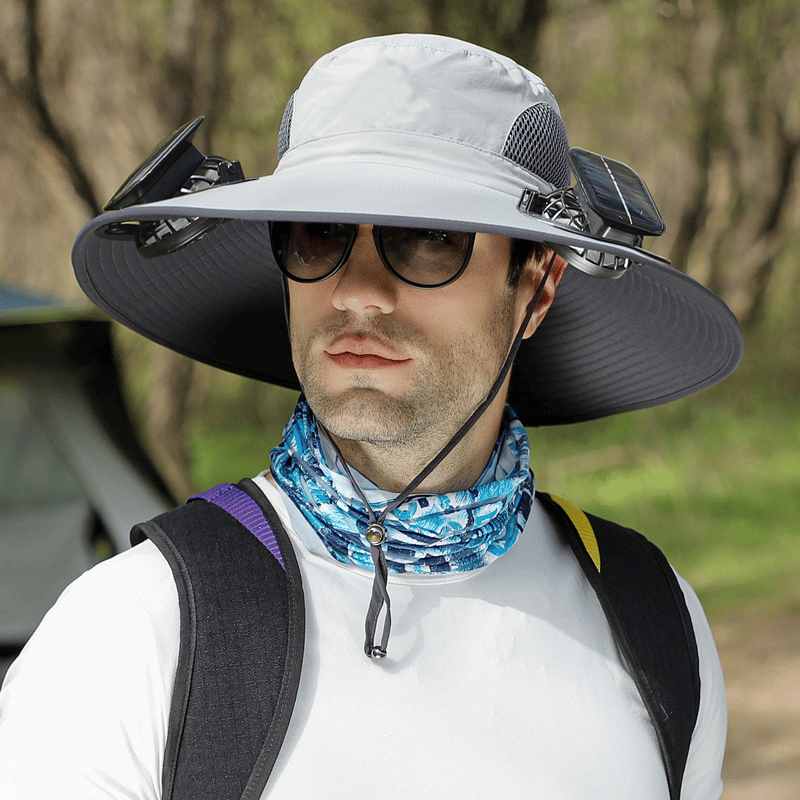 2026 New Ultralight Solar Fan Sun Hat –A Great Summer Companion🌊