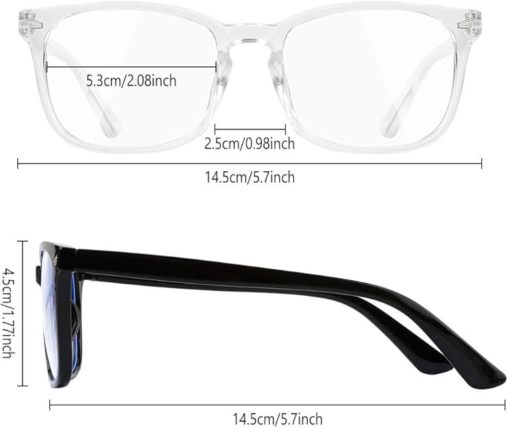 Blue Light Blocking Glasses, 2 Pack Blue Light Glasses Men, Blue Light Glasses Women Eyeglasses Bluelight Eyestrain