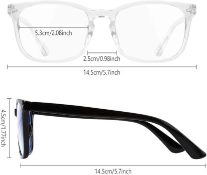 Blue Light Blocking Glasses, 2 Pack Blue Light Glasses Men, Blue Light Glasses Women Eyeglasses Bluelight Eyestrain