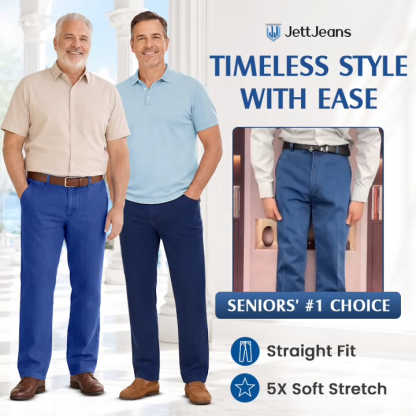JettJeans3 - Men's Classic Straight Fit Stretch Jeans