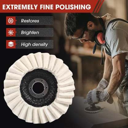 🔥Last Day 46% OFF-Premium Wool Felt Polishing Flap Disc for Angle Grinders - Mirror Finish Made Easy
