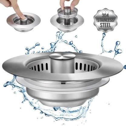🎁Upgraded 3 in 1 Kitchen Sink Drain Strainer