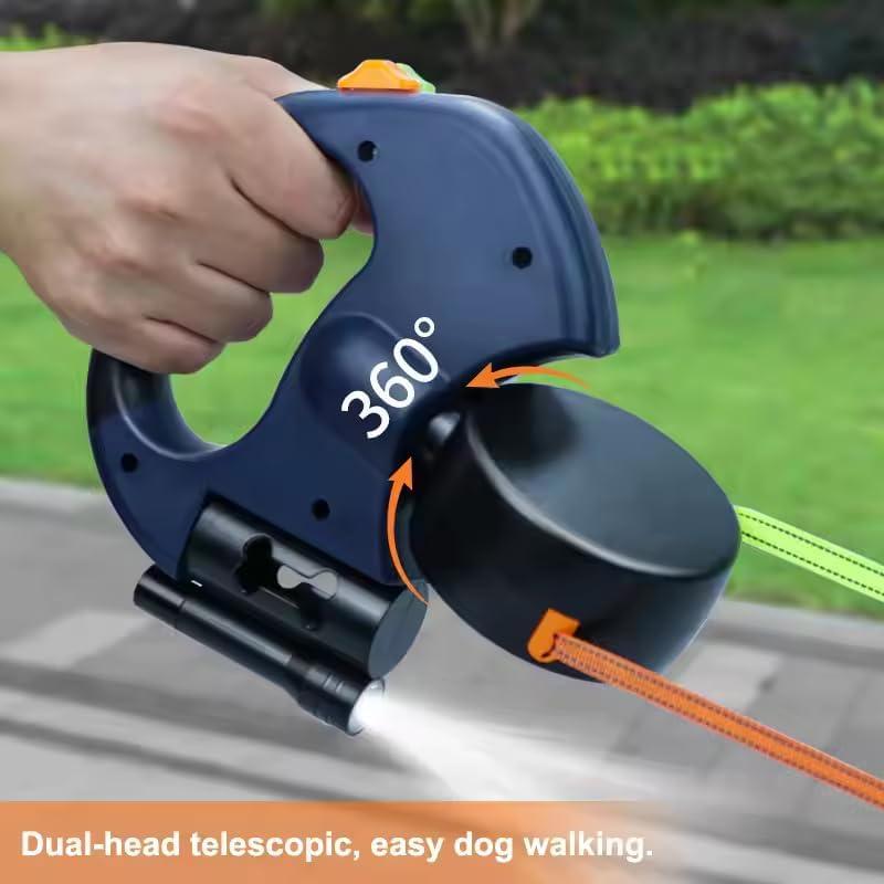 🔥Limited Time 49% Off🔥Tangle-Free Dual Dog Leash with 360° Swivel Head – For 2 Small to Medium Dogs (30 lbs)