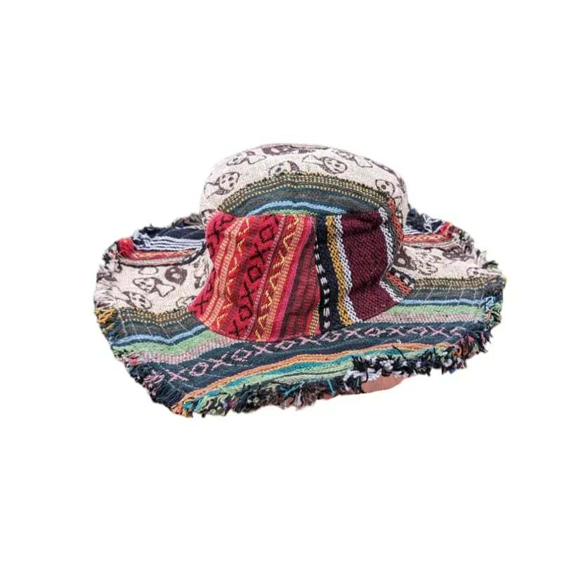 🍄🔥Last Day 49% OFF - 🎩Patchwork Multicolored Mushroom Hemp Hat with Hidden Pocket Fedorahats