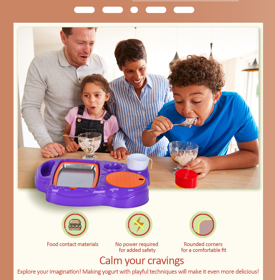 🍨🍨DIY Rolled Ice Cream Maker Set for Kids & Adults – No Electricity Needed