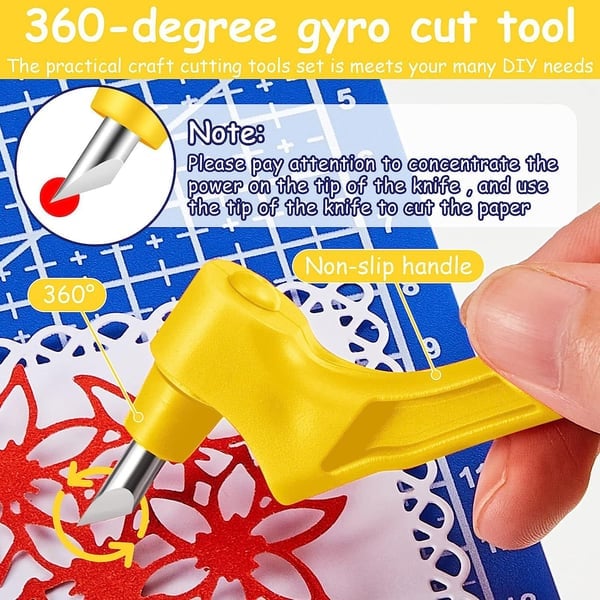 🔥- ✍️Craft Cutting Tools with 3 Interchangeable Blades (15°/30°/45°)