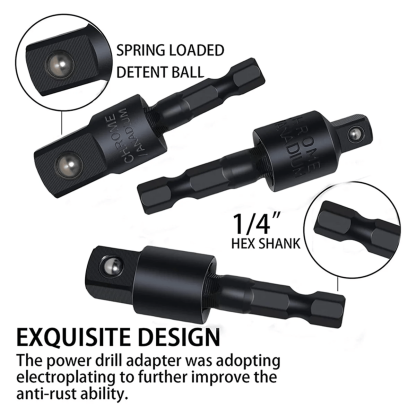 🔥HOT SALE 35% OFF -🛠️6Pcs Right Angle Drill Attachment Set with 105° Angle Drill Adapter and Impact Grade Socket Adapter