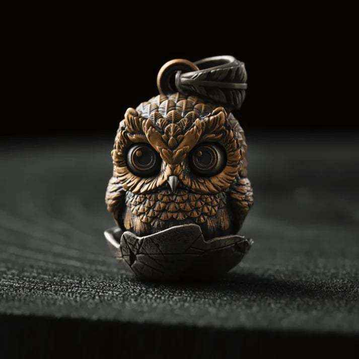 🔥Last Day 49% OFF - 🦉Handmade Owl Fidget Pendant