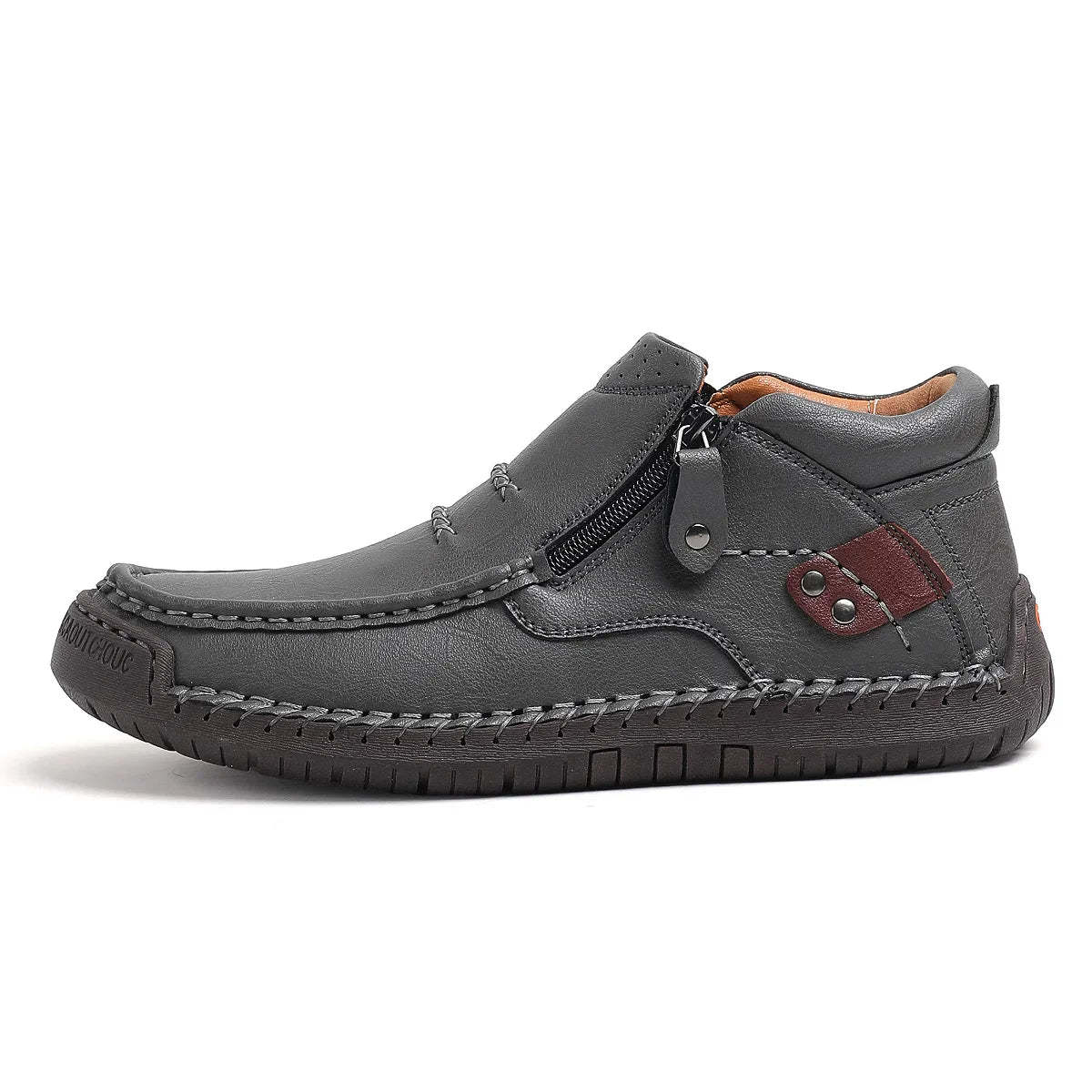 ⏰Limited Time Sale 50% OFF-Men’s Handmade Premium Leather Slip-On Driving Boots – Wide Toe, Arch Support