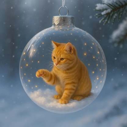 🔥49% OFF - Cute Cat Christmas Glass Ornaments Collection