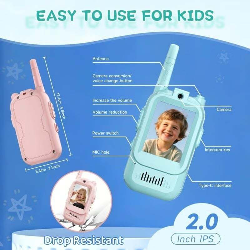 🎁Hot Sale Promotion 30% OFF Rechargeable Video Walkie Talkies for Kids 🔥