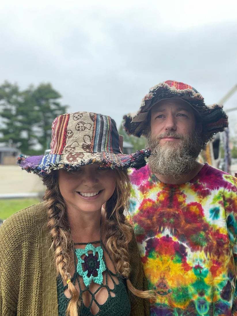 🍄🔥Last Day 49% OFF - 🎩Patchwork Multicolored Mushroom Hemp Hat with Hidden Pocket Fedorahats