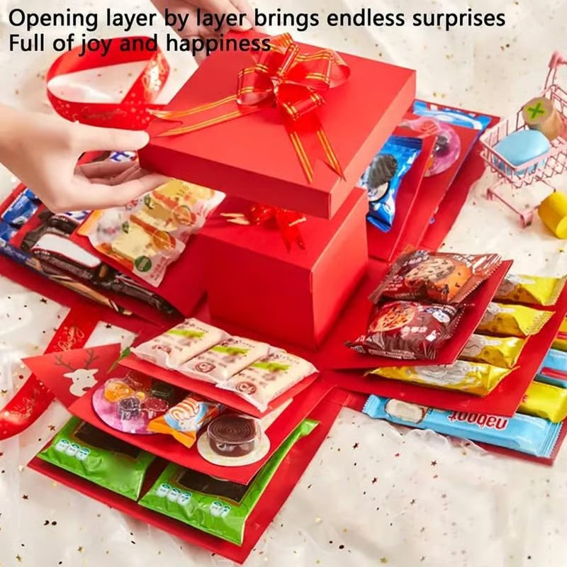 49% OFF!!🎄50K+ SOLD! 🎁✨Surprise Explosion Gift Box Kit(Does not contain sweets)