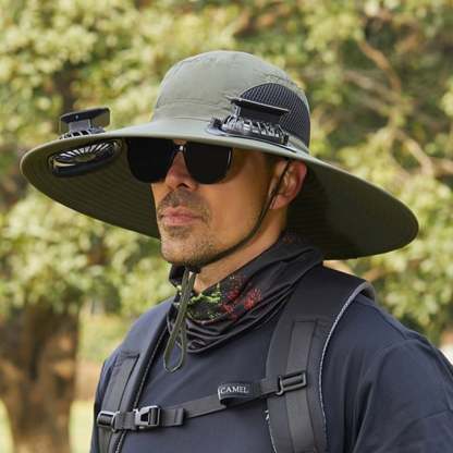 New Solar Fan Outdoor Fishing Hat