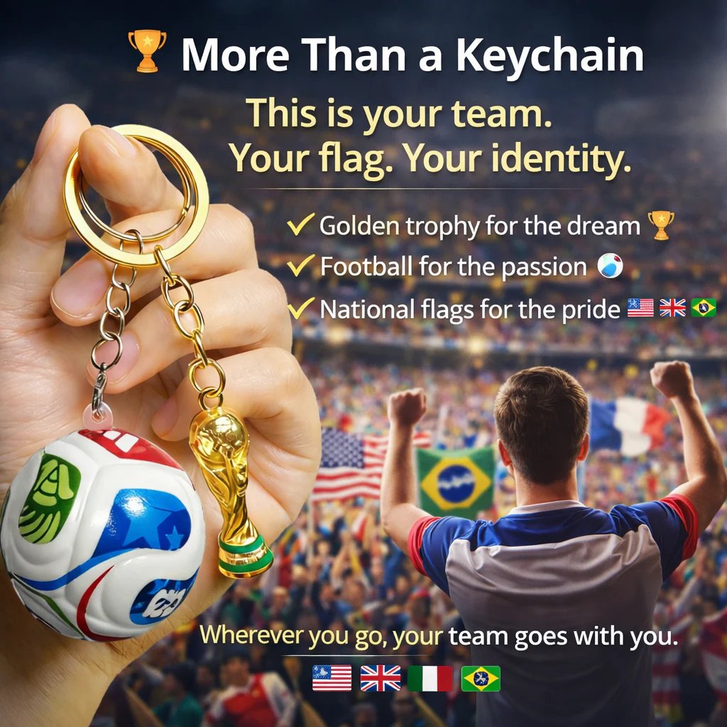 🎉Last Day 49% OFF⚽🏆 FIFA Trophy & Ball Keychain