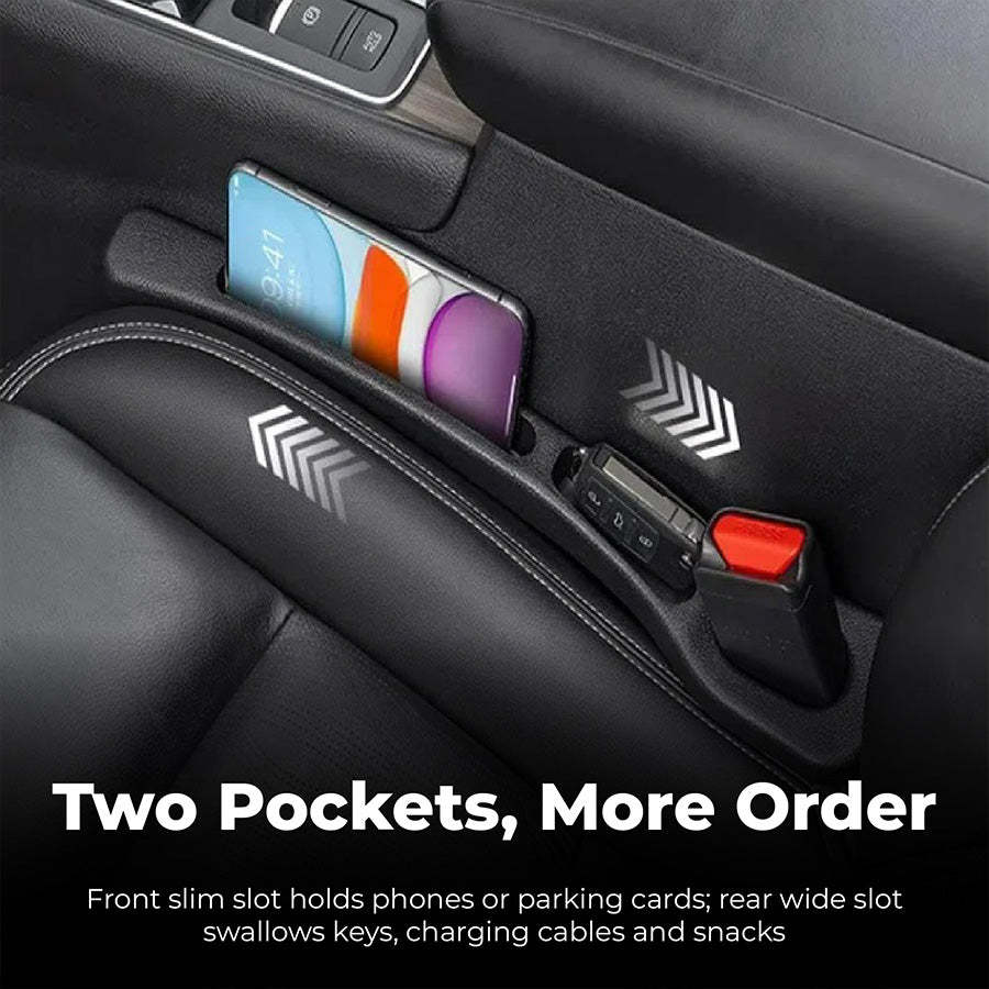 Universal Car Seat Gap Filler Strip – Anti-Drop Pad with Seatbelt Slot