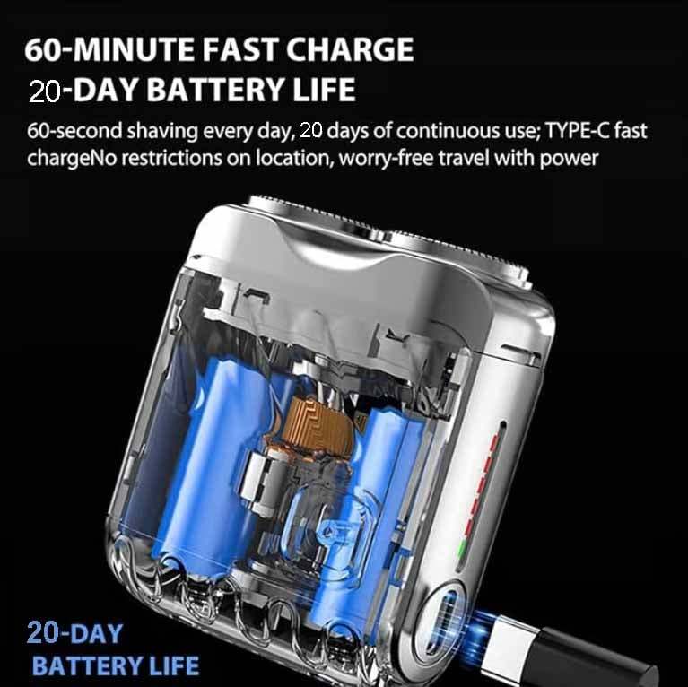 🔥2025 Hot Sale🎁Portable Rotary Dual Ring Electric Shaver