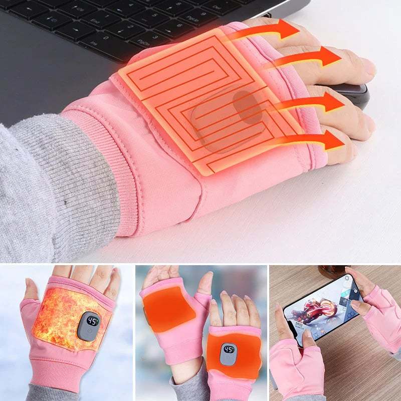 🔥LAST DAY SALE - 49% OFF🎁Smart Thermostatic Heated Fingerless Gloves