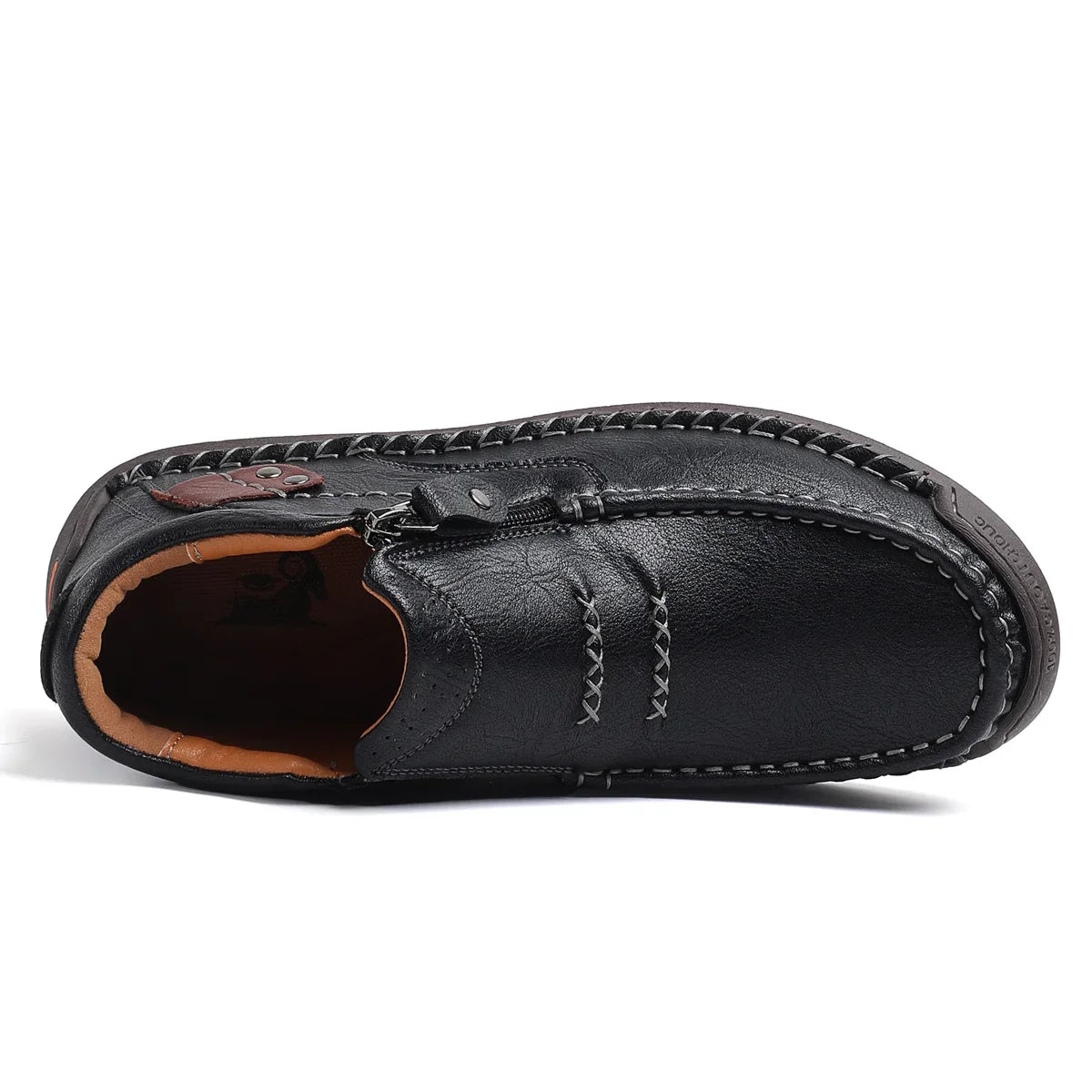 ⏰Limited Time Sale 50% OFF-Men’s Handmade Premium Leather Slip-On Driving Boots – Wide Toe, Arch Support