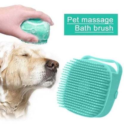 🧼🧼Bathroom 🐶Dog Cat🐱 Bath Brush Massage Gloves Soft Safety Silicone Comb Pet Accessories❤❤