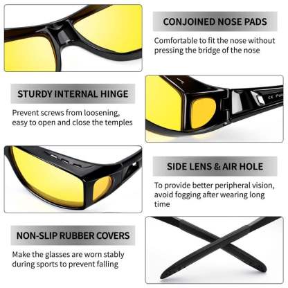 🔥 Night Vision Driving Glasses, Anti-glare Polarized✨