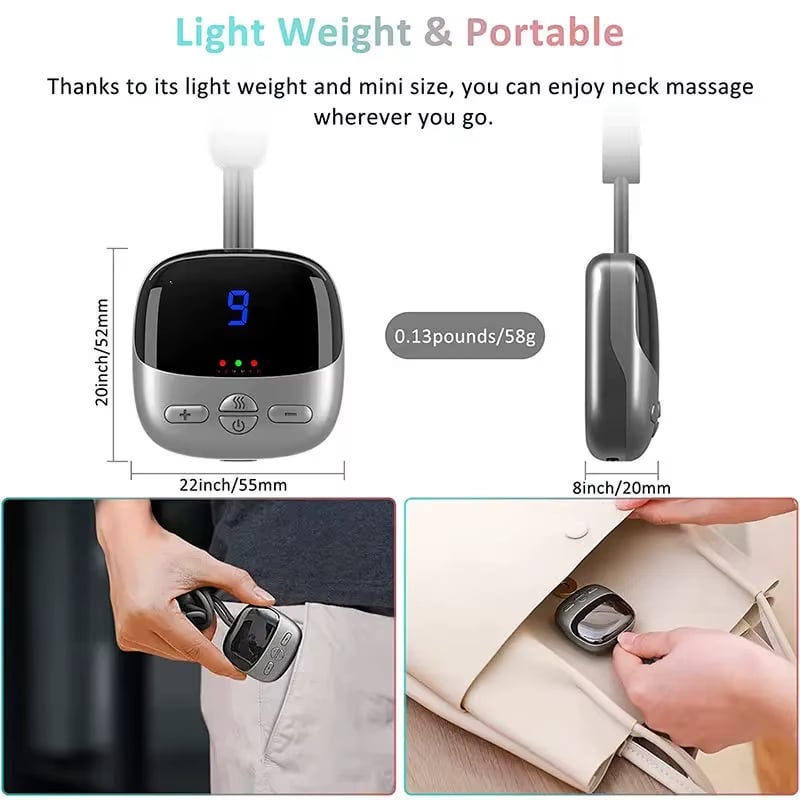 🎁Last Day 49% OFF  Mini portable neck Massager - Intelligent hanging cervical massage