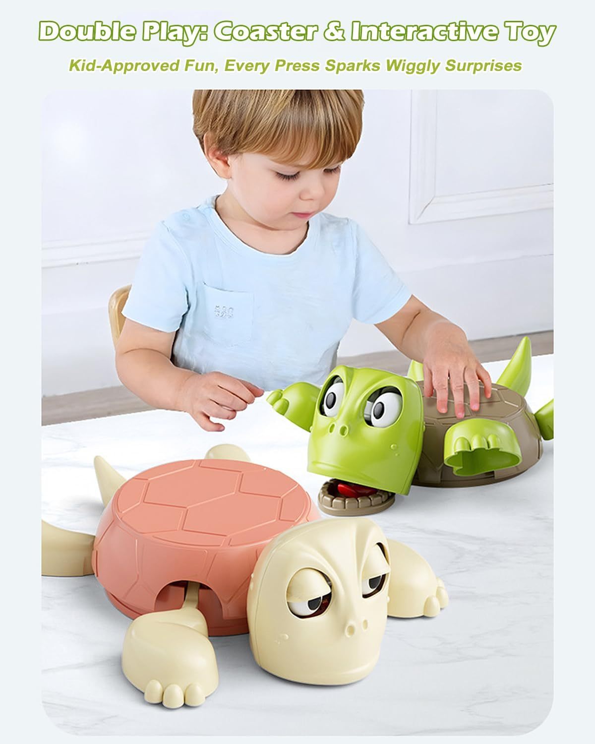 🔥Limited Time 49% Off🔥Turtle Coaster, 3D Printed Funny Tea Coasters with Interactive Expression