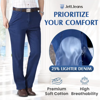 JettJeans3 - Men's Classic Straight Fit Stretch Jeans