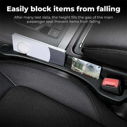 Universal Car Seat Gap Filler Strip – Anti-Drop Pad with Seatbelt Slot