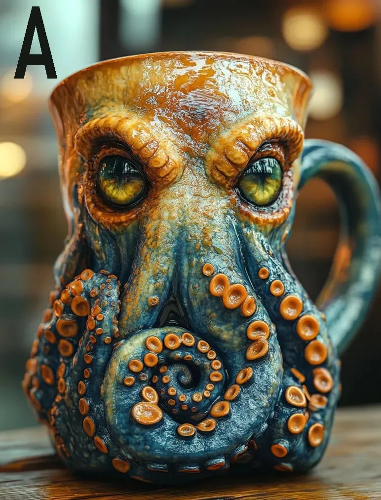 🐙Handmade Cthulhu-Inspired Pirate Mug