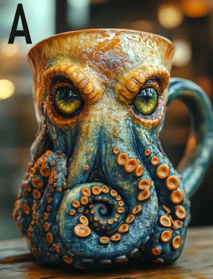 🐙Handmade Cthulhu-Inspired Pirate Mug