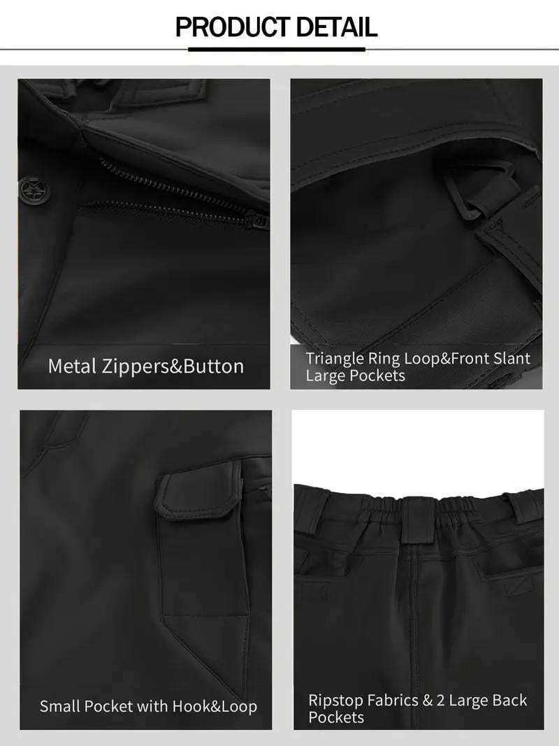🔥Men's Fleece-Lined Tactical Pants👖 - Windproof Warmth for Outdoors!⭐