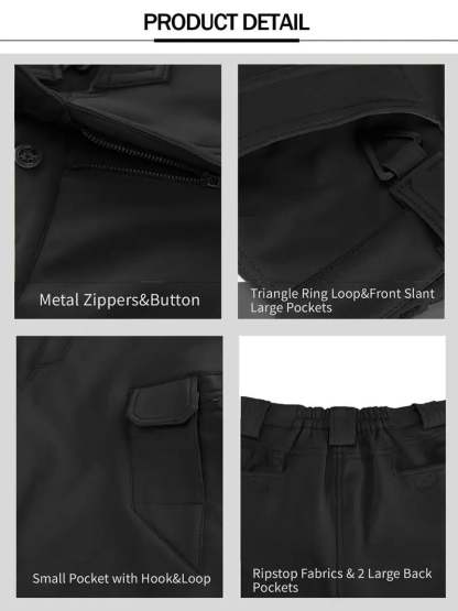 🔥Men's Fleece-Lined Tactical Pants👖 - Windproof Warmth for Outdoors!⭐